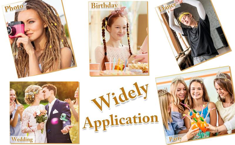 60PCS Hair Jewelry for Braids, Adjustable Dreadlock Hair Cuffs and Braid Rings, Loc Accessories & Hair Charms for Women Styling Decorations