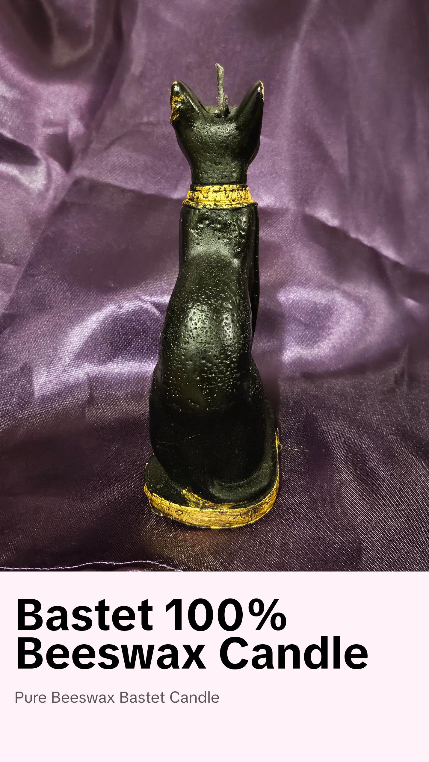 Bastet candle 100% beeswax