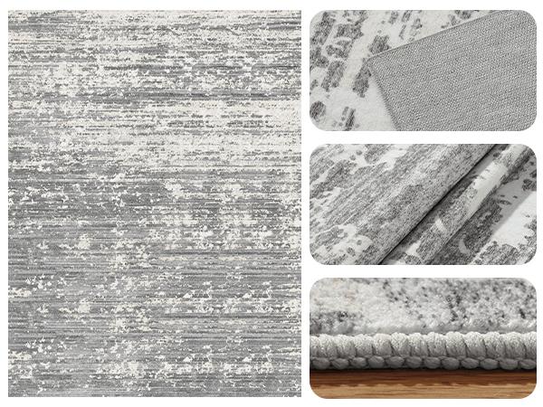 [Clearance] MontVoo Modern Abstract Area Rug, Machine Washable, Minimalist Cozy Vibes, Non-Slip, Soft & Dirt-Resistant, Easy-to-Clean for Living Room, Entryway, Bedroom & Kitchen, Home Decor