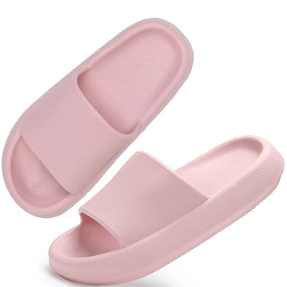 Women's & Men's Cloud Slide Sandals - EVA Upper, Low Top, Thick Soled, Non-Slip, Quick Dry Pillow Slippers for Indoor, Outdoor, Shower Use - Comfortable Walking Shoes Footwear
