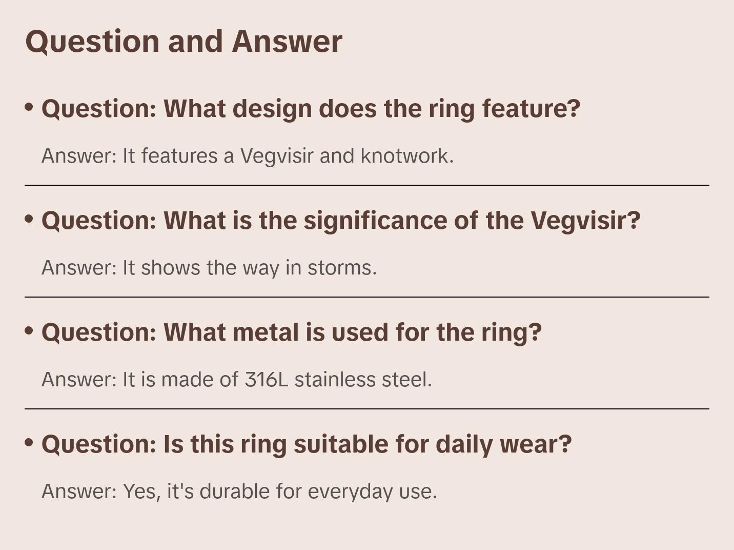 Viking Vegvisir Knot Ring 316L Stainless Steel