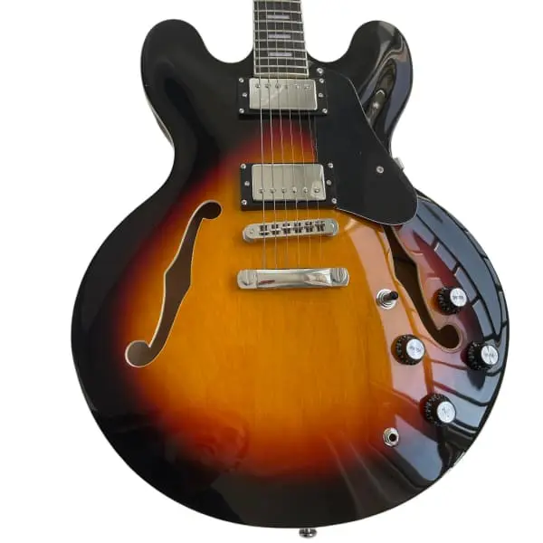 335 Semi-Hollow Body Electric Guitar with Rosewood Fretboard, Vintage Sunburst Finish, Tune-O-Matic Bridge, Guitar & Bass Accessories, None