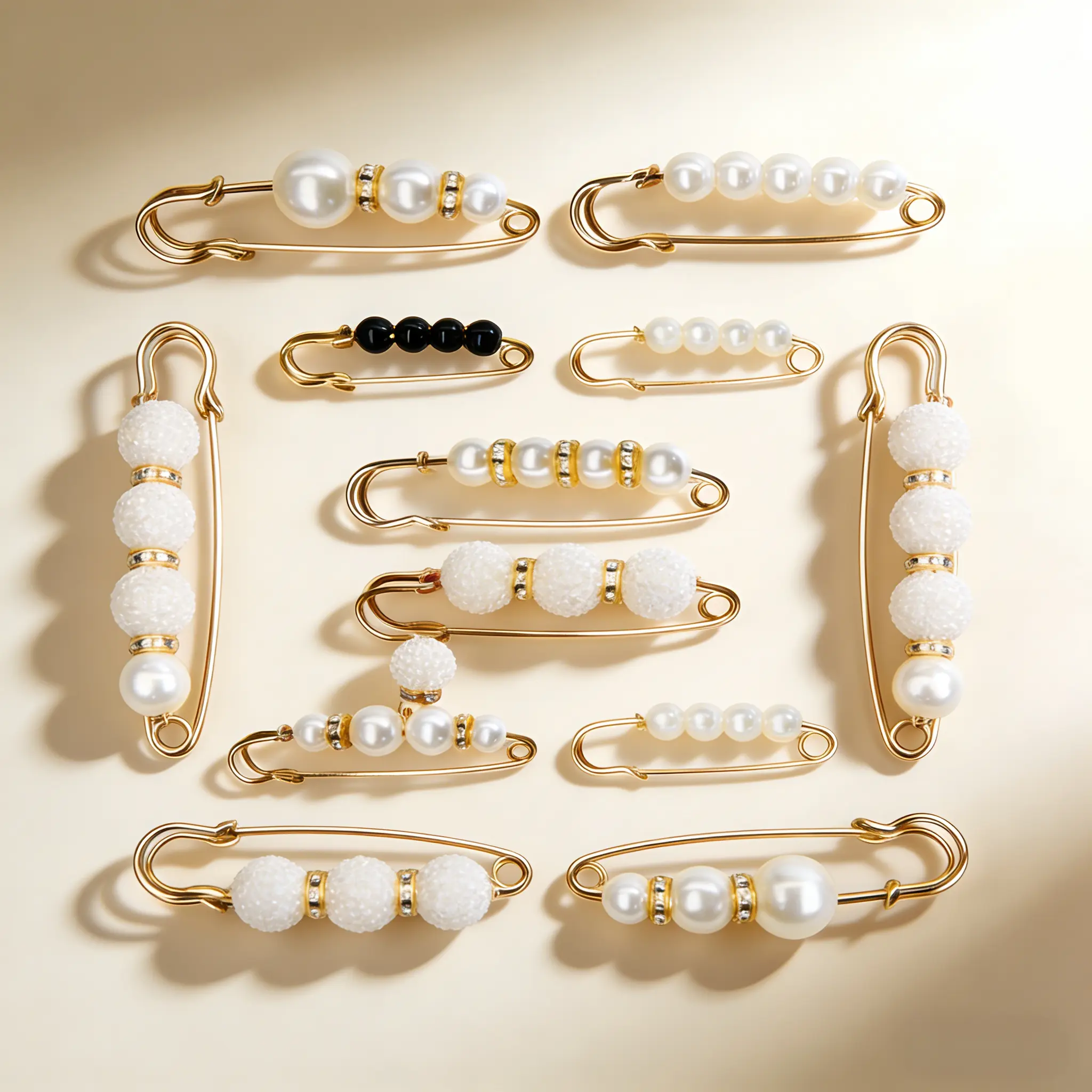 16pcs Safety Pins Brooches for Women,Clothes Pins,Brooch Pins,Charms for Socks Shoe Pins,Large Safety Pins for Bag,Clothes,Craft&Sewing Supplies