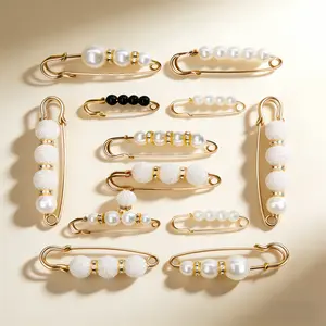 16pcs Safety Pins Brooches for Women,Clothes Pins,Brooch Pins,Charms for Socks Shoe Pins,Large Safety Pins for Bag,Clothes,Craft&Sewing Supplies