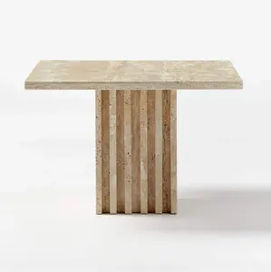 Troia Light Travertine Table