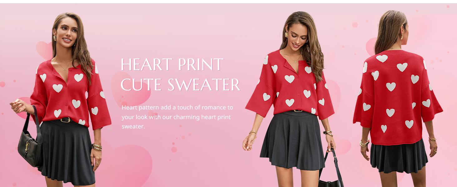 Cicy Bell Women's Half Sleeve Cardigan Sweaters Cropped Button Down Tops Oversized Lightweight Ribbed Knit Summer Outfits Knitted Womenswear Valentine's Day