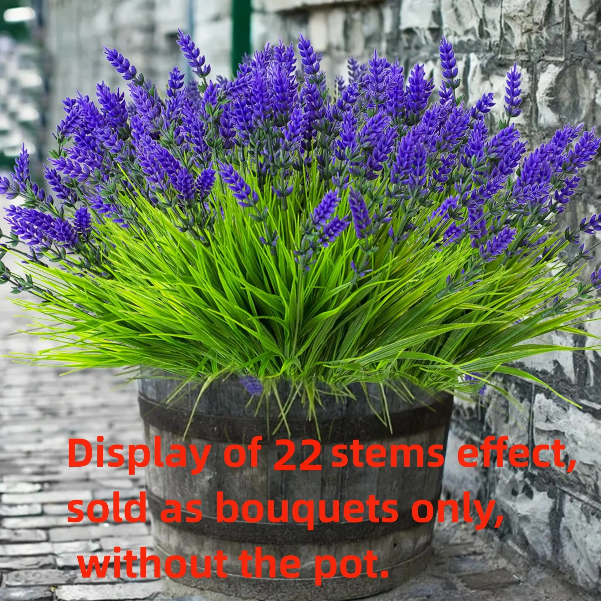 Artificial Lavender Plant, 12/22pcs Artificial Potted Plant, Faux Plant for Home Garden Decoration, Fake Plant Decoration, Plastic Floral Plant, Lifelike Fake Plant, Artificial Plants, Fake Indoor Plants