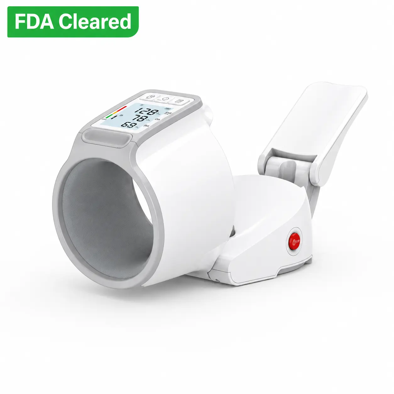 Upper Arm Blood Pressure Monitor for Home Use, Large Backlit LCD, Automatic Cuff Expands to 7.1"-16.5", One-Touch Barrel-Type Blood Pressure Monitors, Dual User 99x2 Memory, Pearl