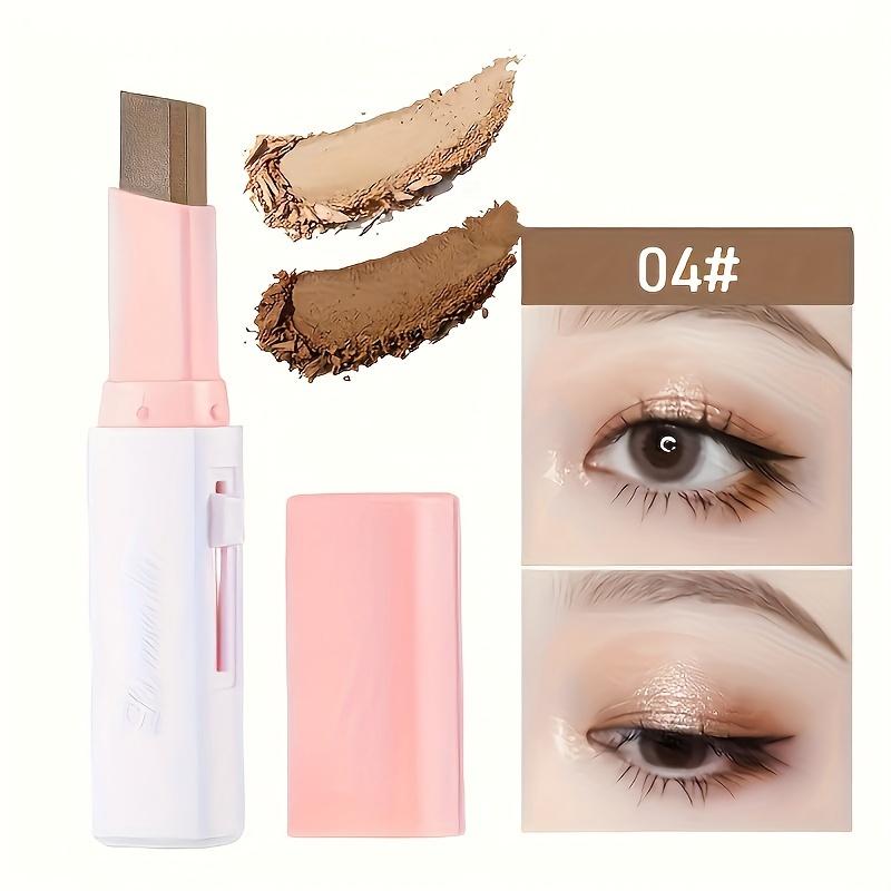 6Pcs Two Color Eyeshadow Stick Set Cosmetic PearlescentMatte Highlighter Eye Shadow Glam Natural Long LastingWaterproof Not Easy To Take Off Makeup