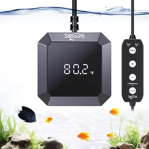 Aquarium Thermometer Submersible Digital Fish Tank Thermometers with USB for GlassTank Aquariums Temperature Gauge ±1℉ Accurate Suitable for Fish Turtle Saltwater or Freshwater 6.56ft Power Cord