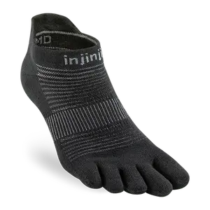 Injinji Run Lightweight No-Show in Black