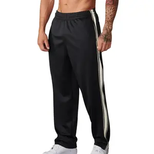 Men's Patchwork Side Seam Stripe Design Sweatpants, Casual Loose Fit Jogger Pants for Gym Exercise & Daily Wear, Men's Trousers for Spring & Fall
