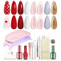 27Pcs 6Colors Merry Glitz Christmas Gel Nail Kit