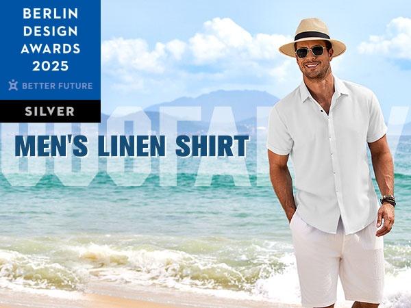 COOFANDY Summer Clearance Men's Shirts Short Sleeve Casual Shirts Button Down Shirt for Men Beach Summer Wedding Shirt Menswear Fashion Outfit Jeans