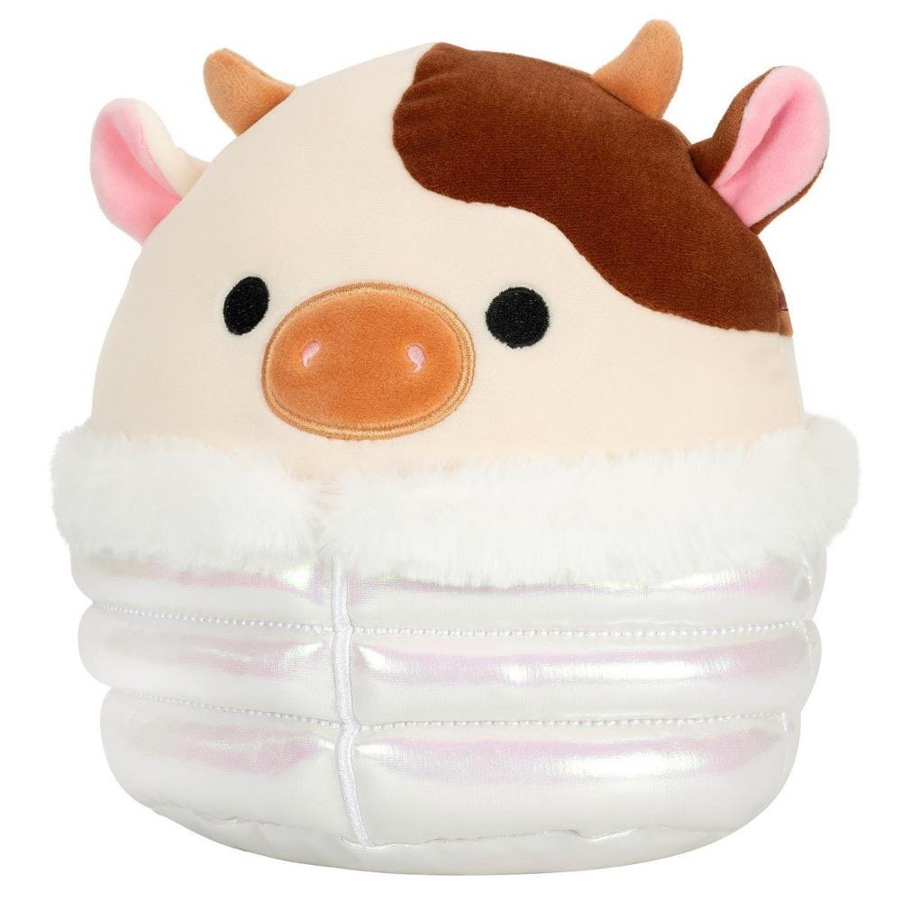 Squishmallows 8-Inch Ronnie the Cow Plush – Puffer Jacket, Pink Cow, Strawberry Milk Scented, Ideal Gift Squishmallows 8-Inch Ronnie the Cow Plush – Puffer Jacket, Pink Cow, Strawberry Milk Scented, Ideal Gift