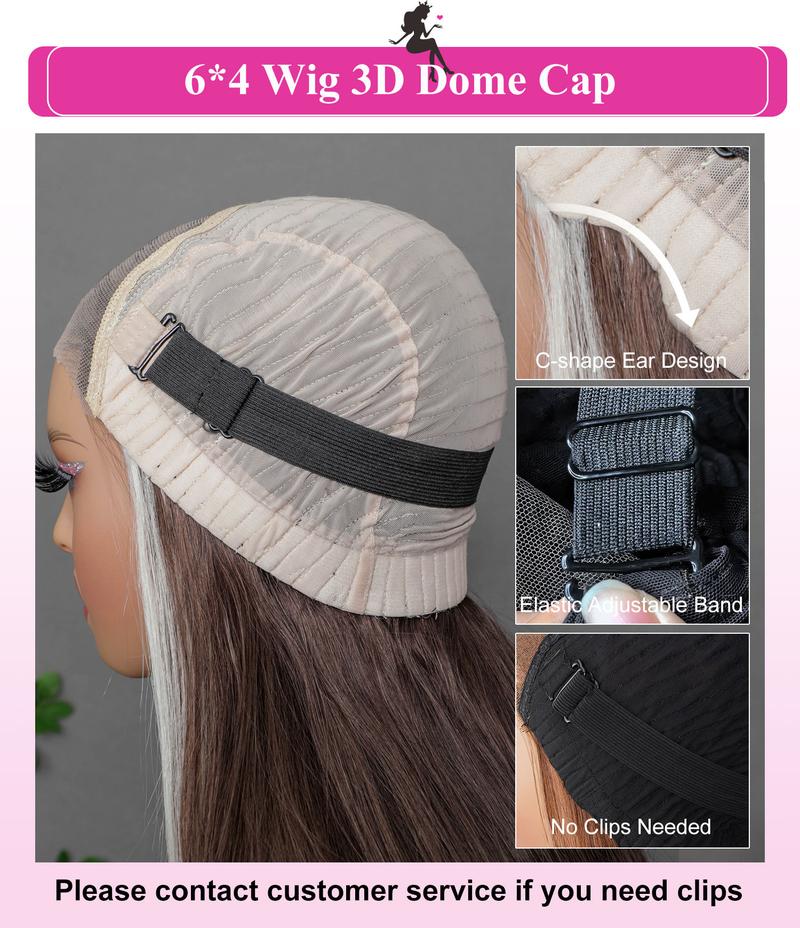 BGMgirl Hair Ash Blonde 4/613 Straight Highlight 6x4 Wear Go Wig Pre Cut Lace Closure 180% Glueless Colored Wig Summer Style TikTokShopBlackFriday