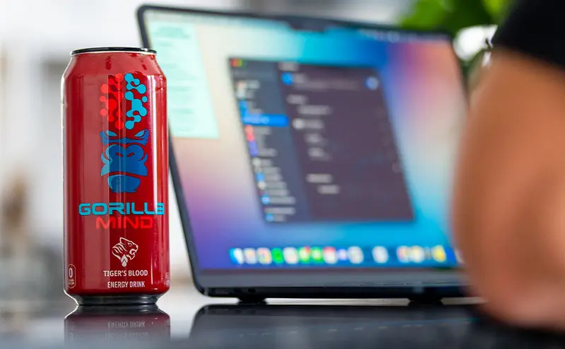 Product Introduction of Gorilla Mind Energy Drink - Sugar Free Energy Drink - Gluten & GMO Free - 200mgs Caffeine with Nootropics - (Case of 12) 13