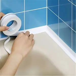 White Waterproof Caulk Tape 3.2 m Self-Adhesive Sealing Tape for Bathroom, Kitchen Sink, Toilet, Bathtub Edges – Easy Application & Durable