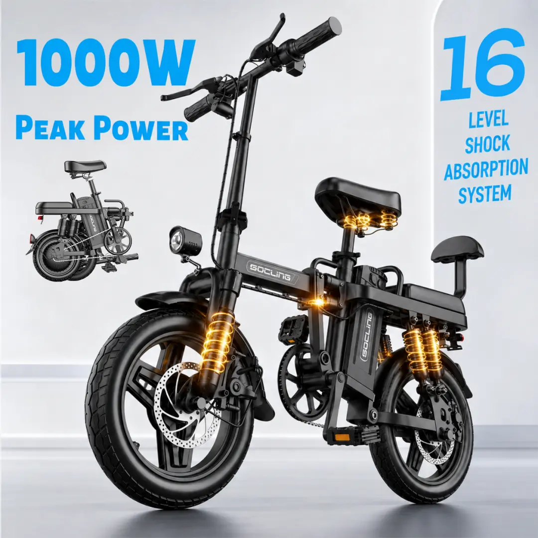 Foldable Electric Bike for Adults, 500W Motor, 20 MPH Max Speed, Compact Folding E-Bike for Daily Commuting, Portable Urban City Bicycle, Easy Storage