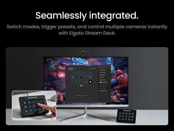 Insta360 Link 2C Pro – 4K Webcam for PC/Mac, 1/1.3” Sensor, Low-Light, Auto Framing, HDR, Directional Noise-Canceling Mics, Supports Stream Deck, Zoom, Teams, Twitch for Streaming or Meetings