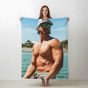 Riley Duckman Flanel Blanket Soft Warm Stylish Design with Cute Aesthetic Patterns Perfect for Bedroom Couch Travel Outdoor Use