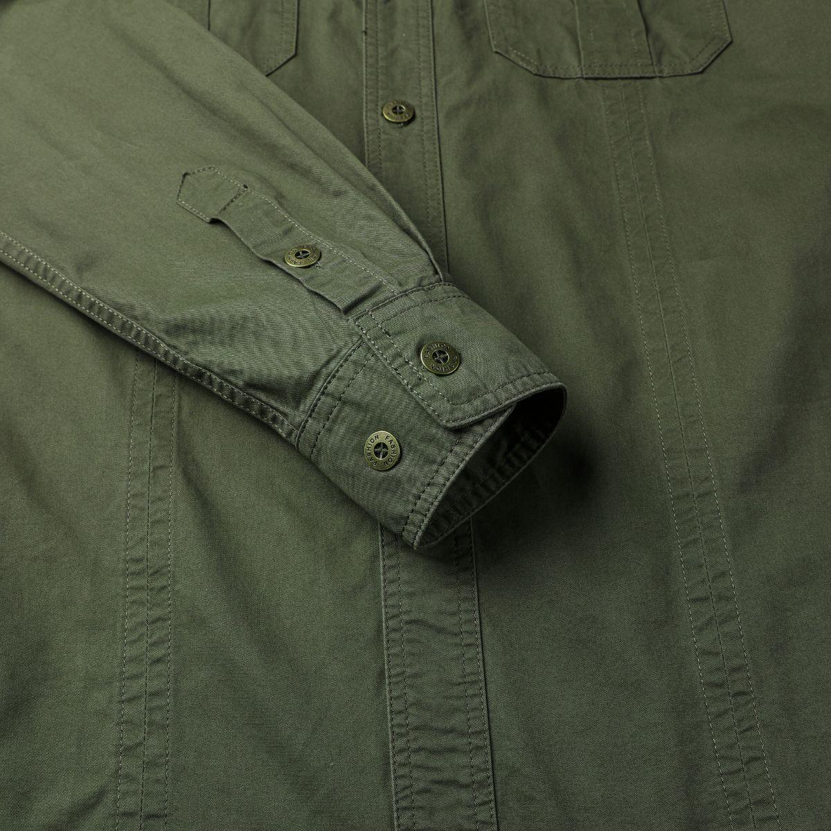 Men's Long Sleeve Workwear Shirt - Outdoor Casual Versatile Top