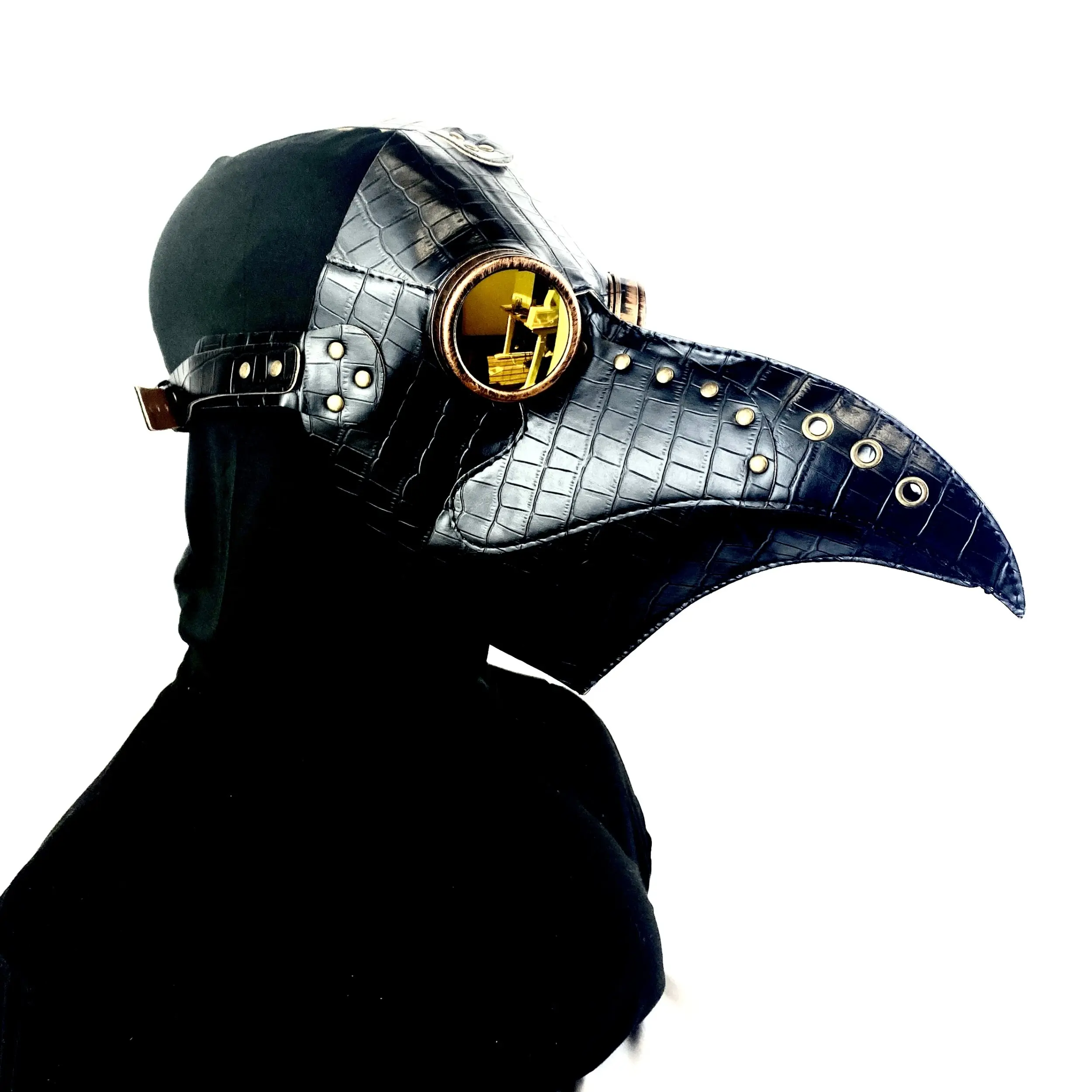 Black Steampunk Plague Doctor Mask, Long Nose Bird Beek Mask For Halloween Costume Cosplay party