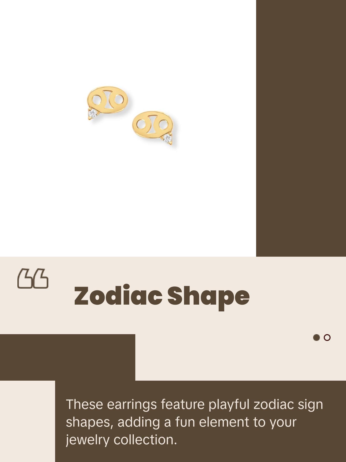 Harper Ray Zodiac Sign Post Earring - Astrology Studs