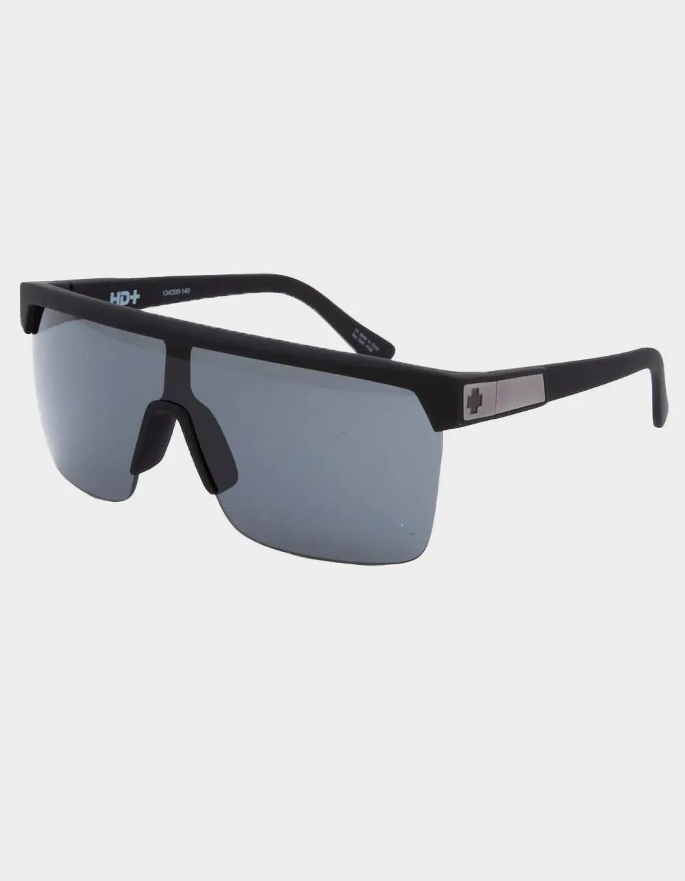 SPY  Mens Flynn 5050 Soft Matte Black Sunglasses, Soft Matte Black & Hd Plus Gray Green, ONESZ