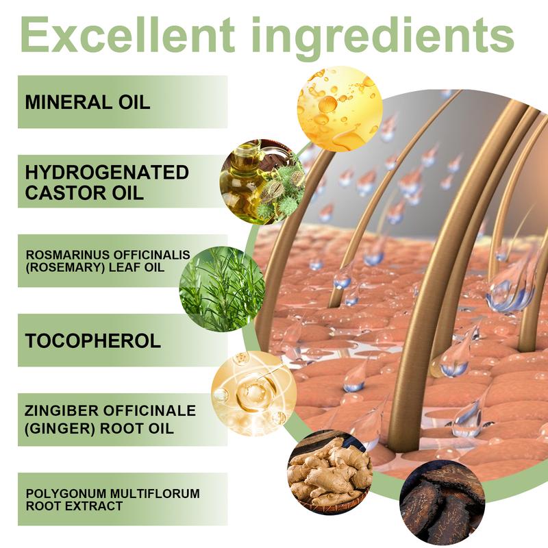 OUHOE Herbal Hair Oil: Gentle in nature, it nourishes the scalp; strengthens and cleanses the hair while protecting the scalp from dandruff and enhancing hair thickness.