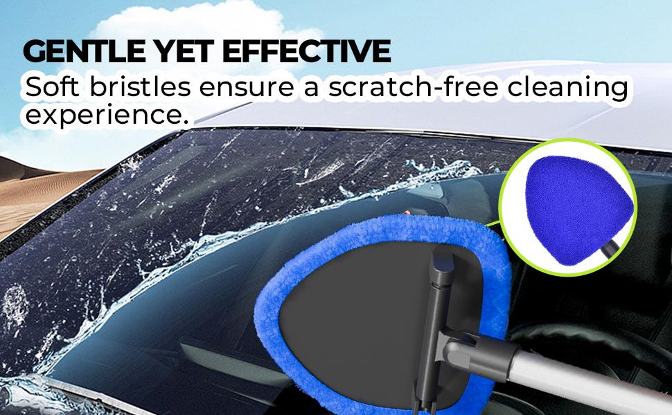 Windshield Cleaner Tool – Upgrade Large Head Car Interior&Exterior Window Cleaning Kit with Extendable Handle & 4 Microfiber Pads, Auto Wiper Brush for Car, Trucks, SUVs, RVs & Home Windows Windshield Cleaner Tool – Upgrade Large Head Car Interior&Exterior Window Cleaning Kit with Extendable Handle & 4 Microfiber Pads, Auto Wiper Brush for Car, Trucks, SUVs, RVs & Home Windows