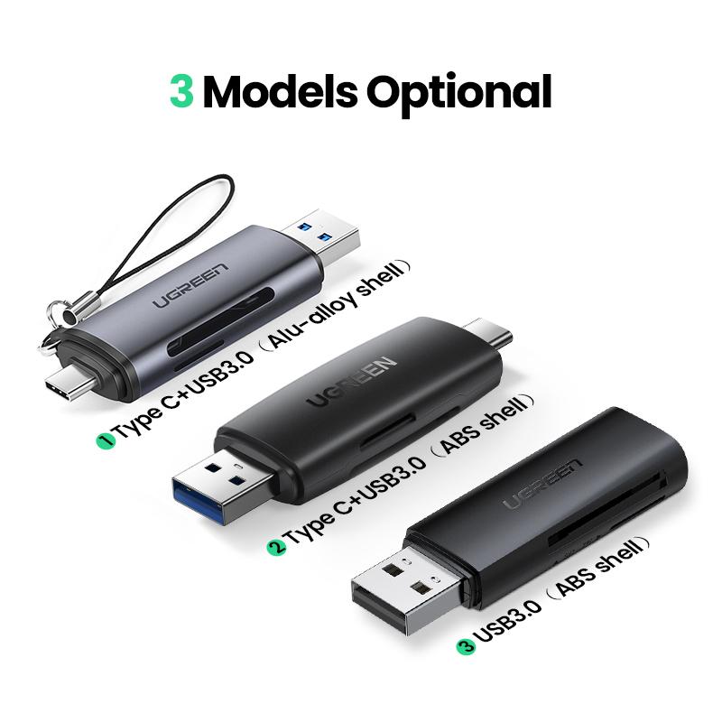UGREEN SD Card Reader, USB C USB 3.0 Micro SD Card Reader for SD SDHC SDXC MicroSD Compatible with iPhone 17 16 15 Pro Max Samsung Android Computer PC-TikTokShopBlackFriday ,TikTokShopHolidayHaul
