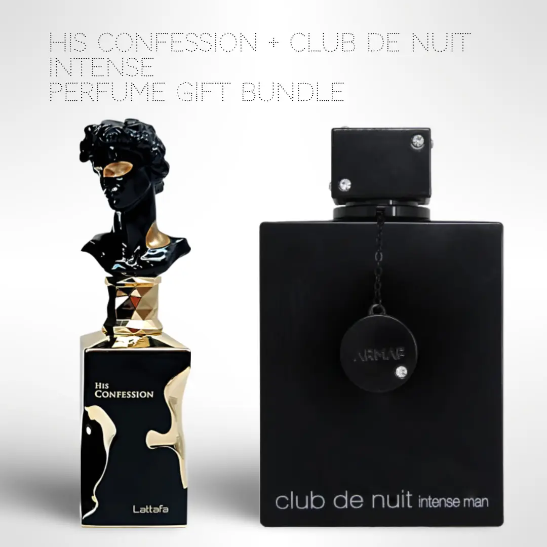 Armaf Club De Nuit Intense Man 105ml + Lattafa His Confession 100ml Perfume Combo for Men | Long Lasting, Strong Projection, Luxury Fragrance Set