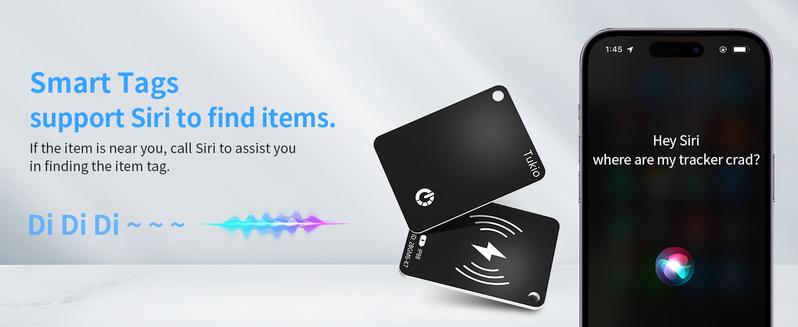 [Valentine's Day] Tukio Wallet Tracker Card, Wireless Charging Wallet Locator, Smart Tracker for Wallet(iOS Only), Wireless Positioning Tracker, Luggage, Phone, Passport & Other Items Tracking