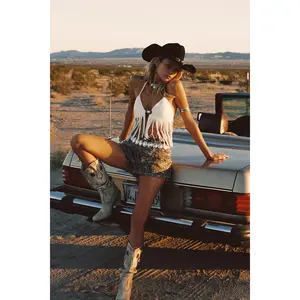 Mesa Bone Fringe Bra Top