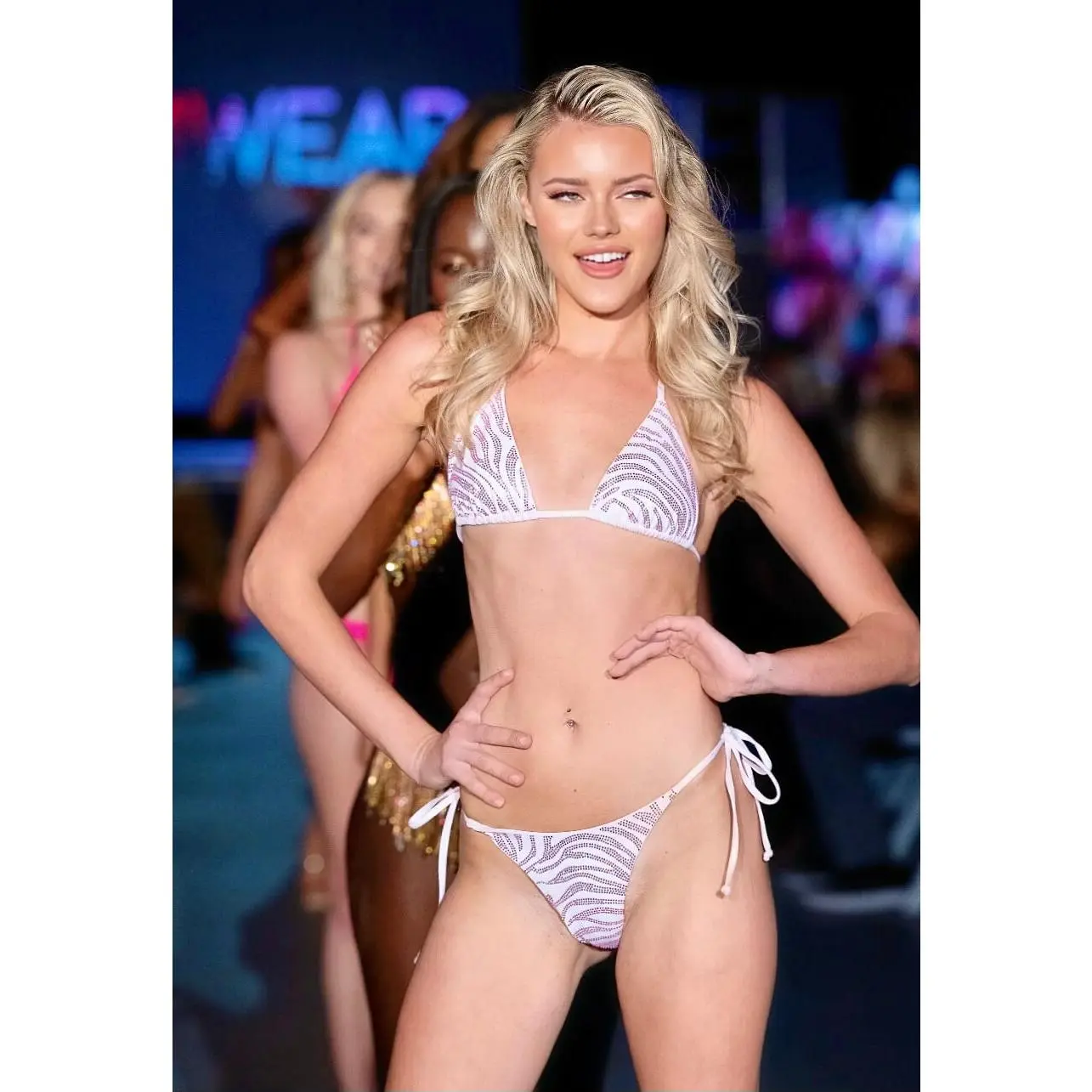Tigress Triangle Bikini Set - Soft Pink Tiger Stripes with Rhinestone Overlay, Adjustable Side Ties, Lightweight & Flexible, Zebra stripped Bikini