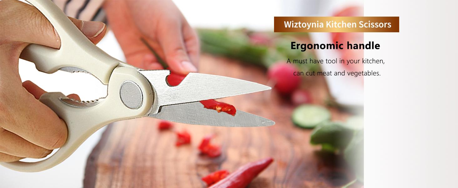 6-Piece Kitchen Knife Set with Block, Stainless Steel Dishwasher Safe - Ergonomic Handle Knives for Meat, Vegetables