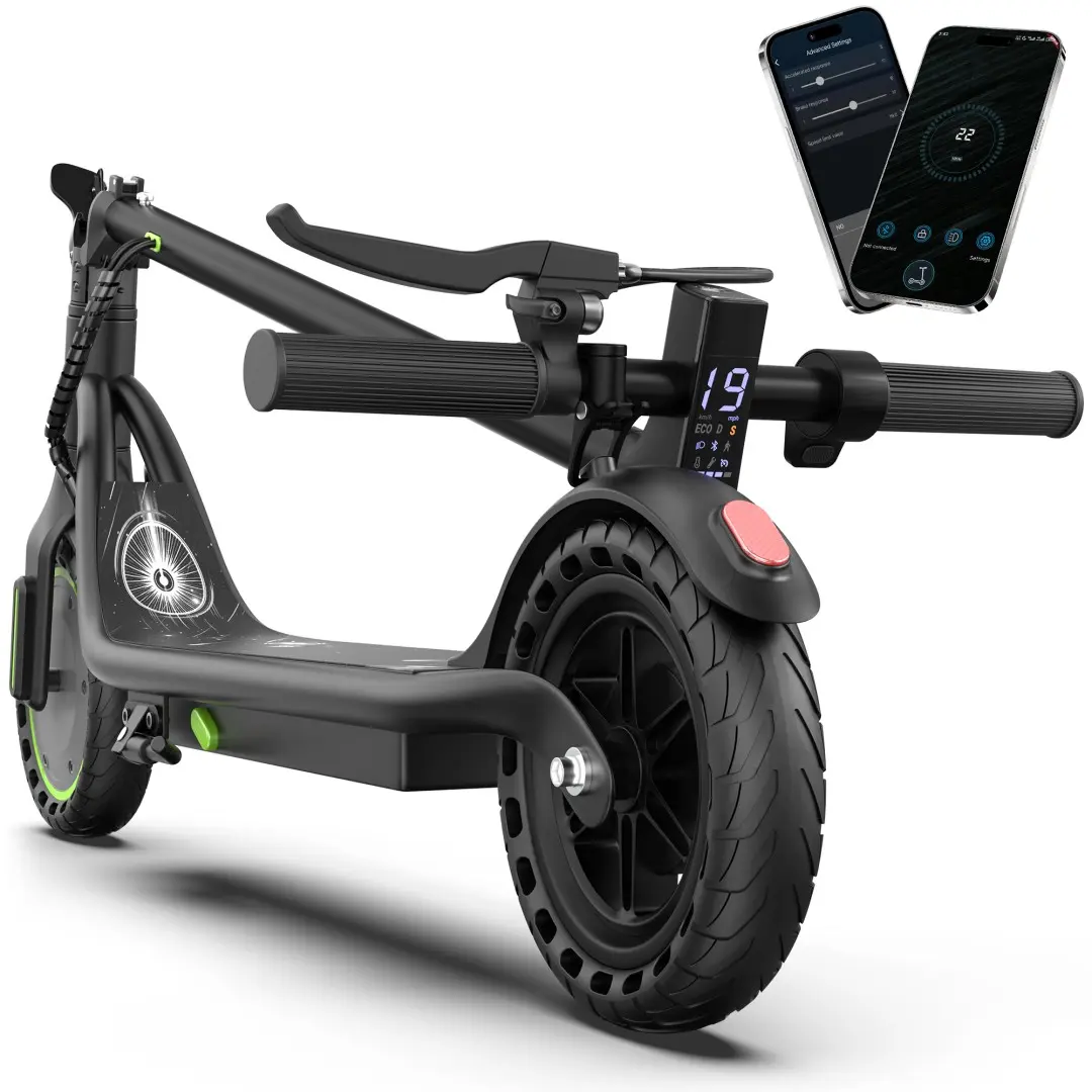 Portable Electric Scooter for Teenagers & Older Kids - 350W Motor, 19MPH Max Speed, 15 Mi Range, Lightweight Foldable Escooter, 8.5" Solid Tires, Easy Daily Commuting Ride sohochic 15-mile
