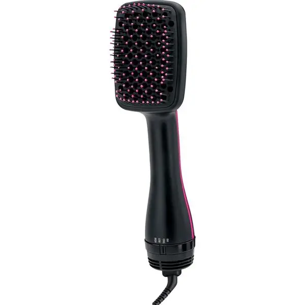 REVLON One-Step Straightening Brush Hair Dryer and Styler | Dries, Straightens and Detangles Hair, Ionic Technology Reduces Frizz for Sleek, Shiny Results, 3 Heat Settings