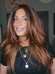 CARKIRA Katie 13x4 Lace Front Wig 21" with Medium Cap Unisex Heat Friendly Up to 320°F Natural Looking Soft Smooth Realistic Scalp Hairline