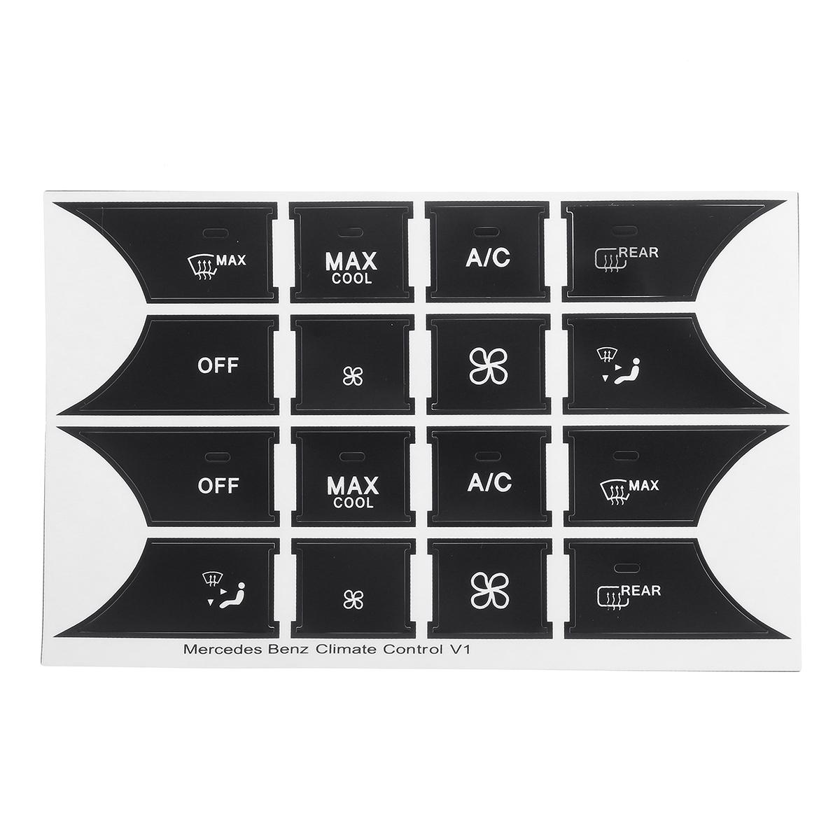 For 2007-2014 Mercedes Benz Button Repair Package Steering AC Window Decals Stickers New