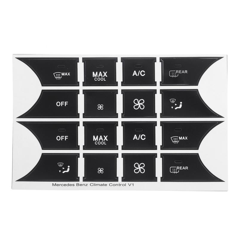 For 2007-2014 Mercedes Benz Button Repair Package Steering AC Window Decals Stickers New