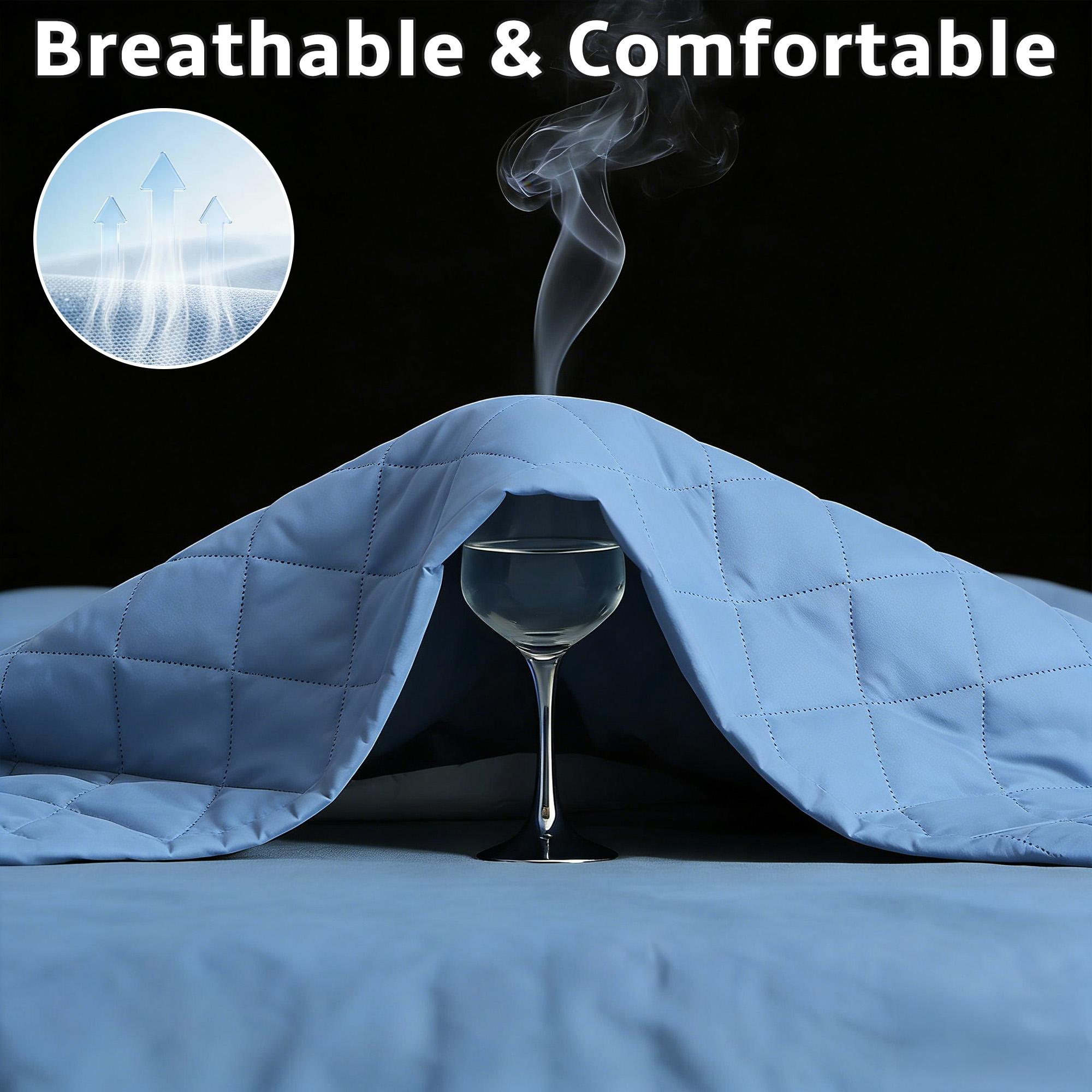 Bepatio Mattress Cover Waterproof, Deep Pocket Mattress Pad Protector Fits to 6''-16'', Breathable Hollow Cotton Filling Quilted Mattress Protector for King Size,Hotel