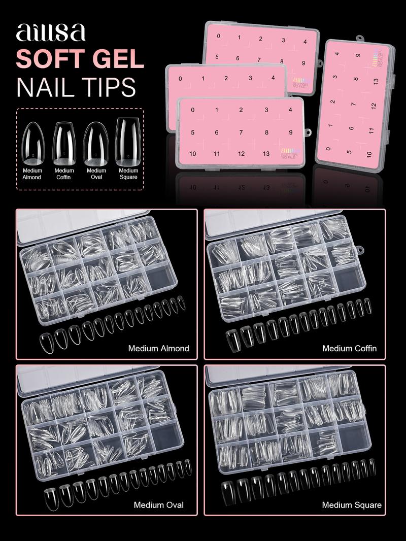 Aillsa StayBond Press On Nail Kit with Gel Glue & UV Lamp – Strong Hold, Salon Finish, Long-Lasting DIY Salon Nails at Home
