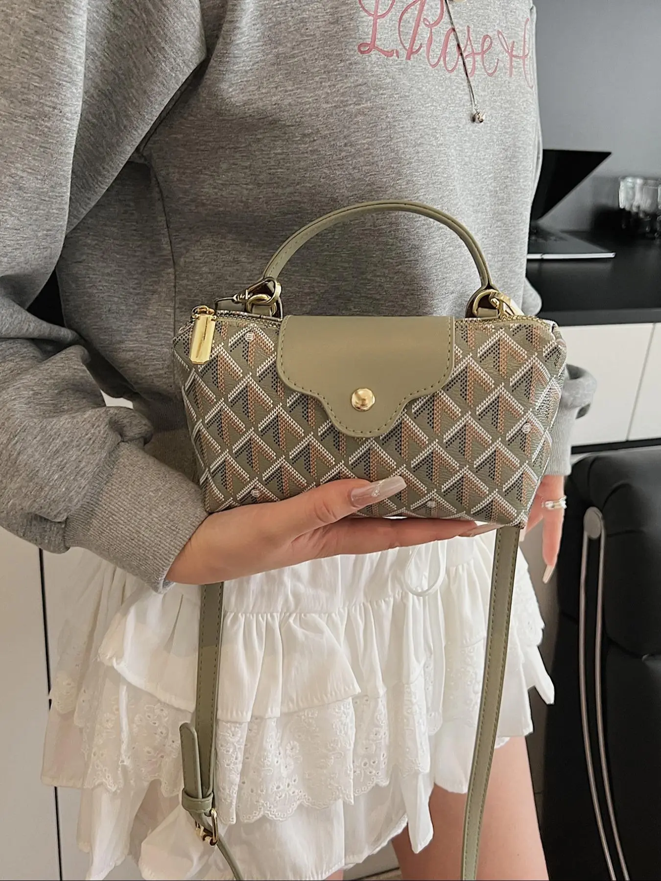 Fashion Halloween Women's Crossbody Bag, Christmas Stylish Shoulder Bag with 2 Straps, Perfect for Parties, Work, Night Out