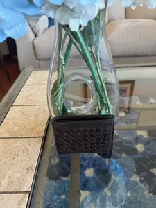 Pre-owned Bottega Veneta Leather Wallet Bottega Venata Intrecciato Deep Chocolate Brown