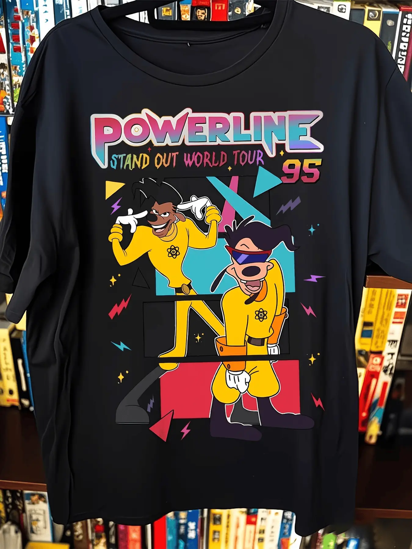 Men's Powerline '95 Tour Graphic T-Shirt, All-Season Casual Streetwear Top with a Round Neck, Short Sleeve Stretch Cotton-Polyester Fabric, Shortsleeve, Menswear, Men's T Shirts, Casual Wear, Cotton Blend, Tshirt