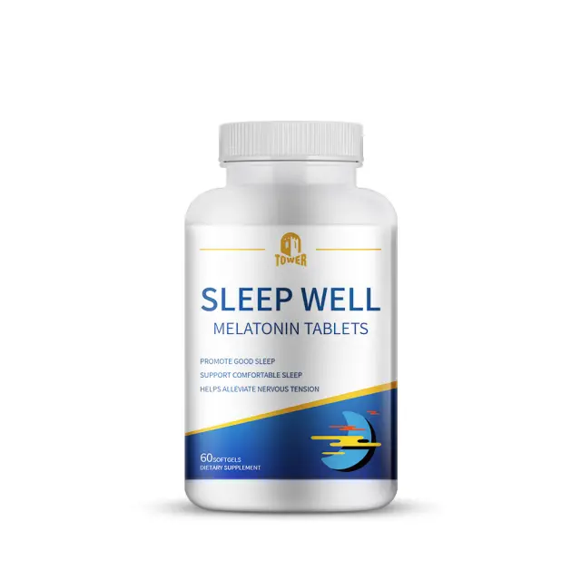 Tower Foods Melatonin 10 mg (100 Vegetarian Capsules) - Premium GMP Quality Assured Dietary Supplement, Natural Sleep Aid, Non-GMO, Gluten-Free, Vegan, No Animal-Derived Ingredients, Antioxidant for Adults with Occasional Sleeplessness, Dietary Supplement