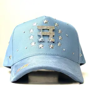 Premium high quality Hat h blue and silver stars