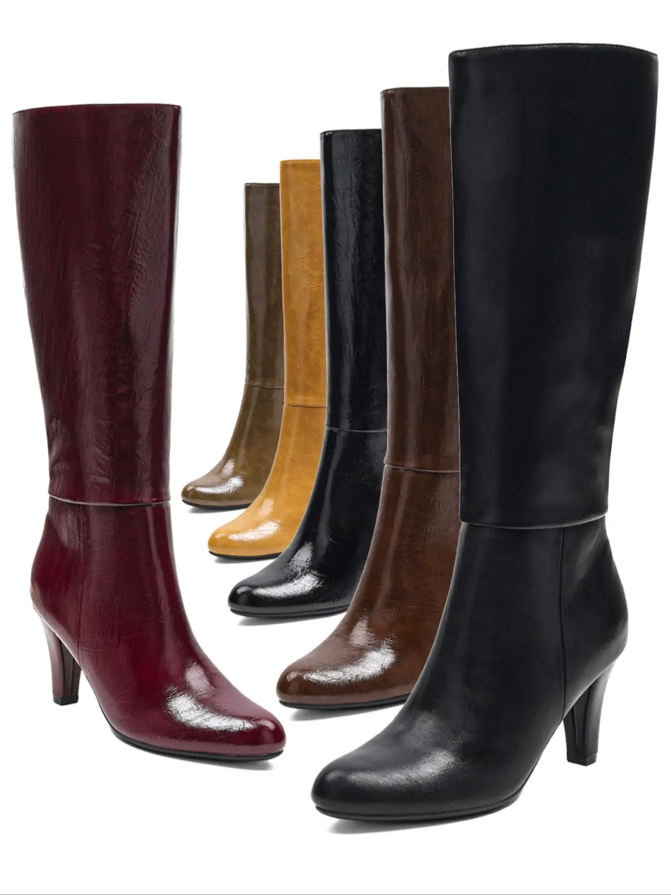 Women's Knee-High Boots, Fashion Pointed Toe Design, Side Zipper, Versatile Slim Fit Shoes, Perfect for Life, Parties, Birthdays, Heeled Knee Boots